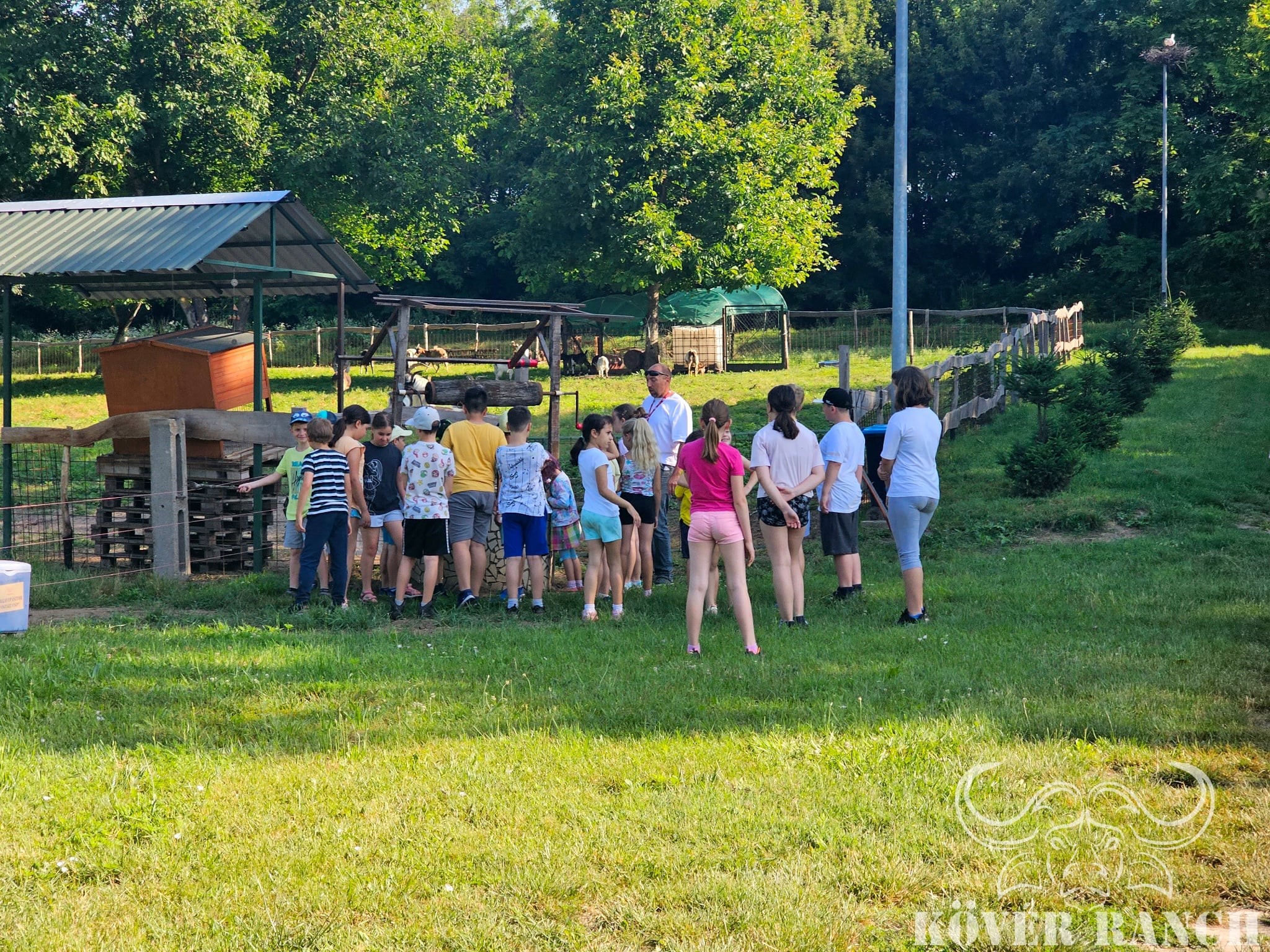KÖVÉR RANCH-on készült, gyerek tábori kép a helyszínről, gyerekekkel