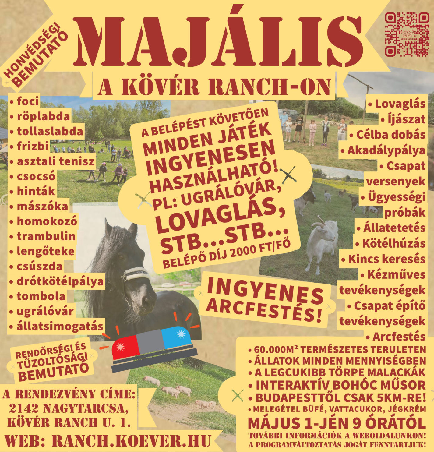 KÖVÉR RANCH majális-i plakát
